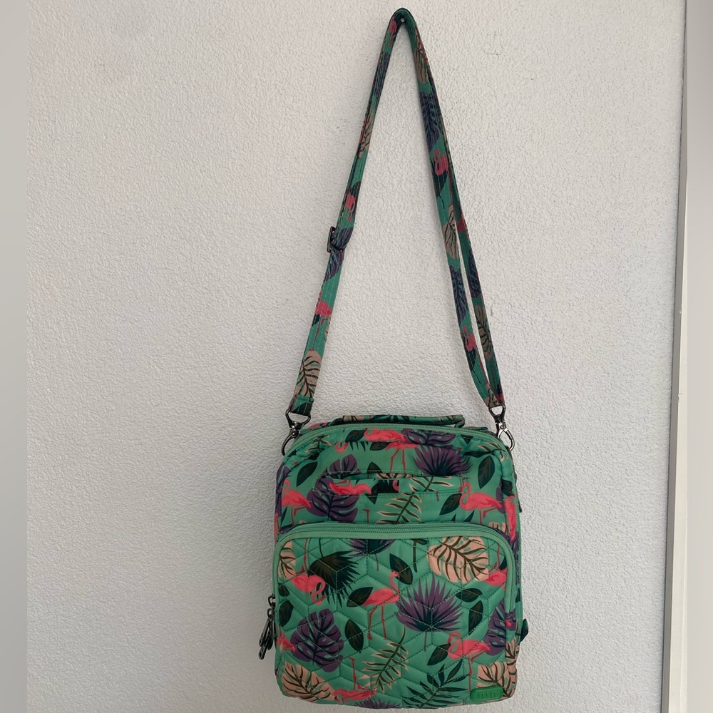 Lug Rangers  Crossbody Bag Flamingo Tropical Print With AdjustableStrap